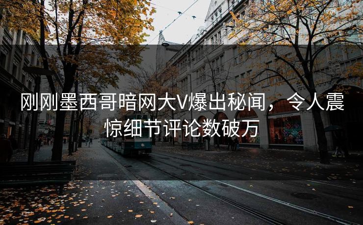 刚刚墨西哥暗网大V爆出秘闻，令人震惊细节评论数破万